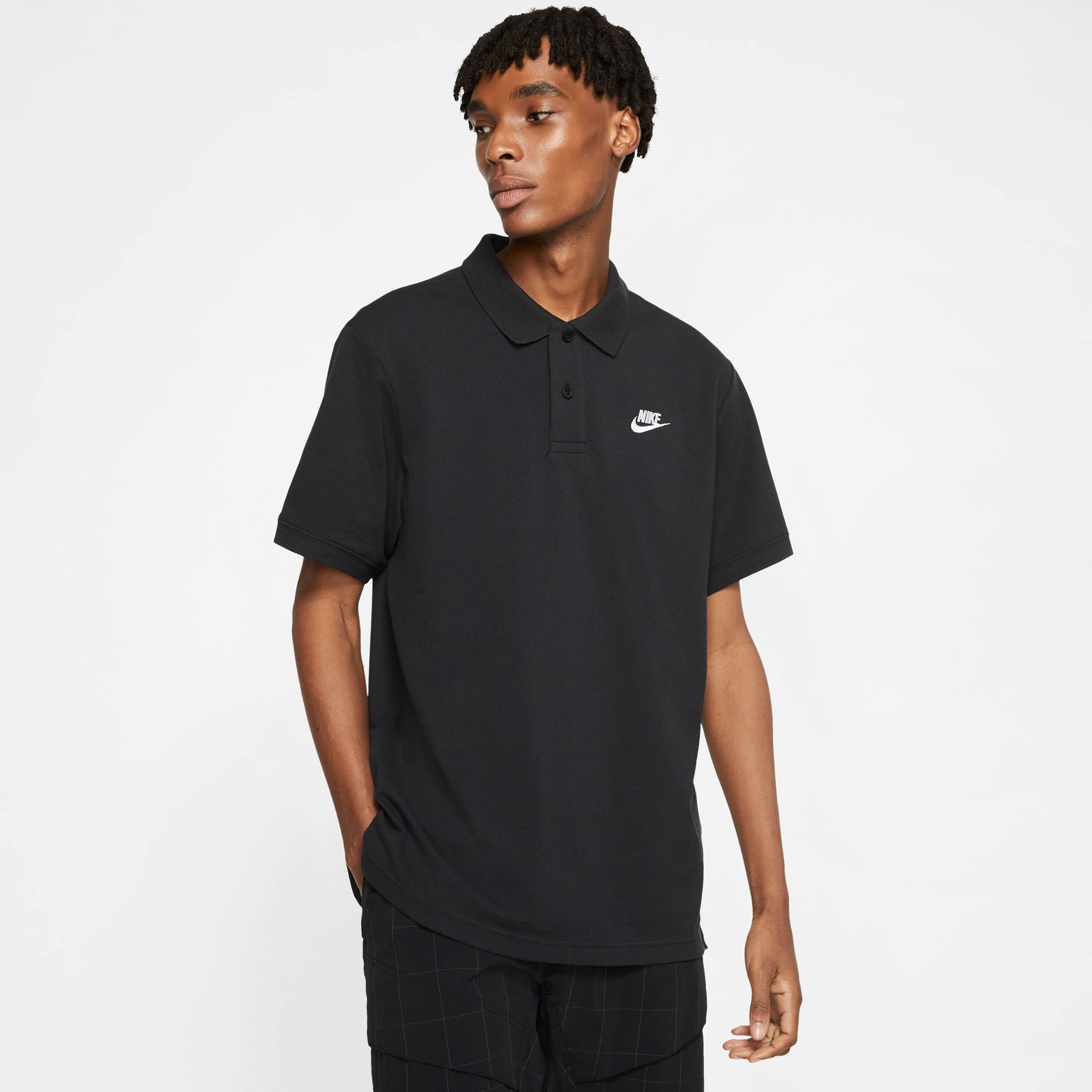 NIKE Men's M Nsw Ce Matchup Pq Polo Shirt, Black/(White), XS UK
