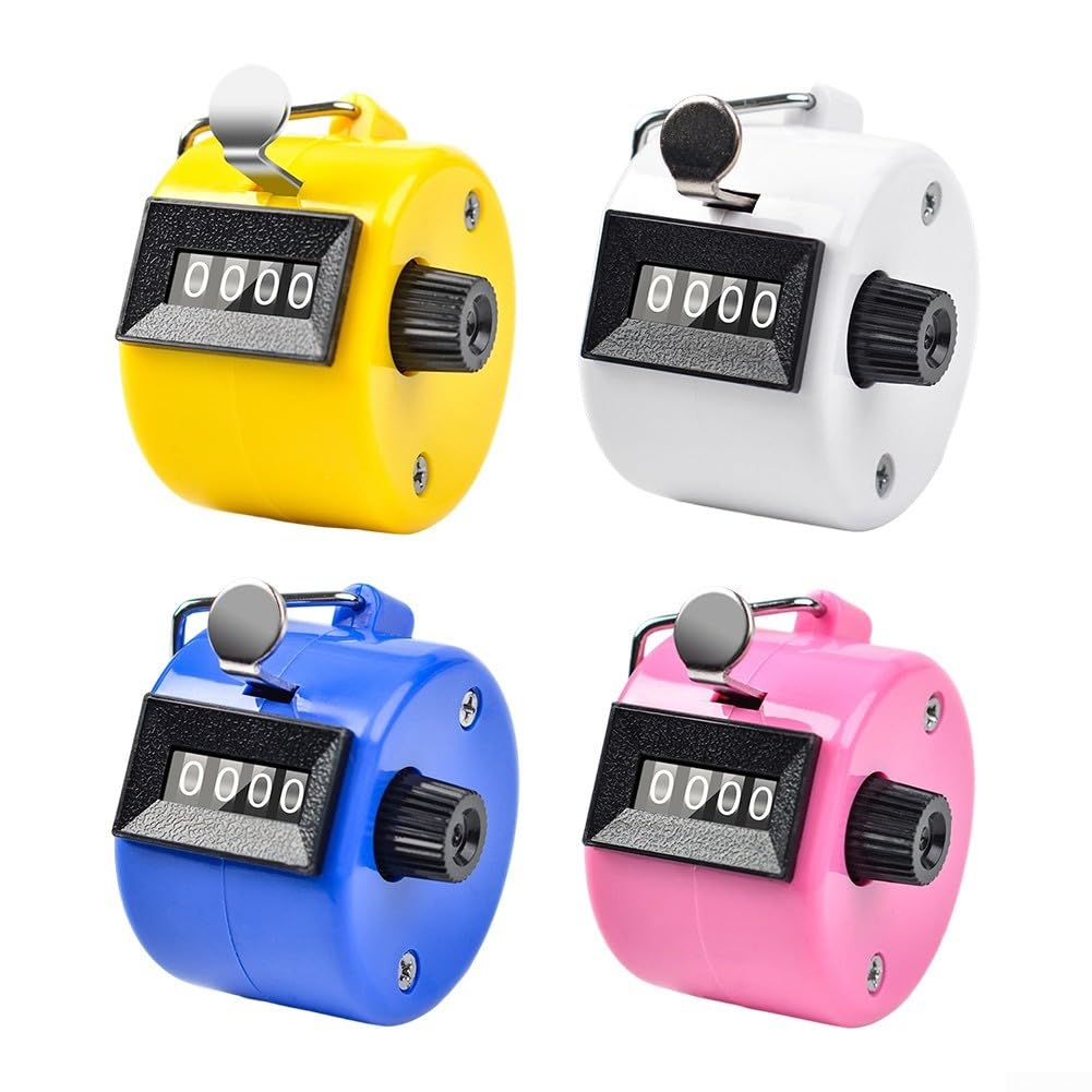 Compteur Manuel Mécanique 4 Chiffres – Petit, Léger Et Précis, Idéal Pour Compter Le Flux De Personnes En événements Ou Magasins