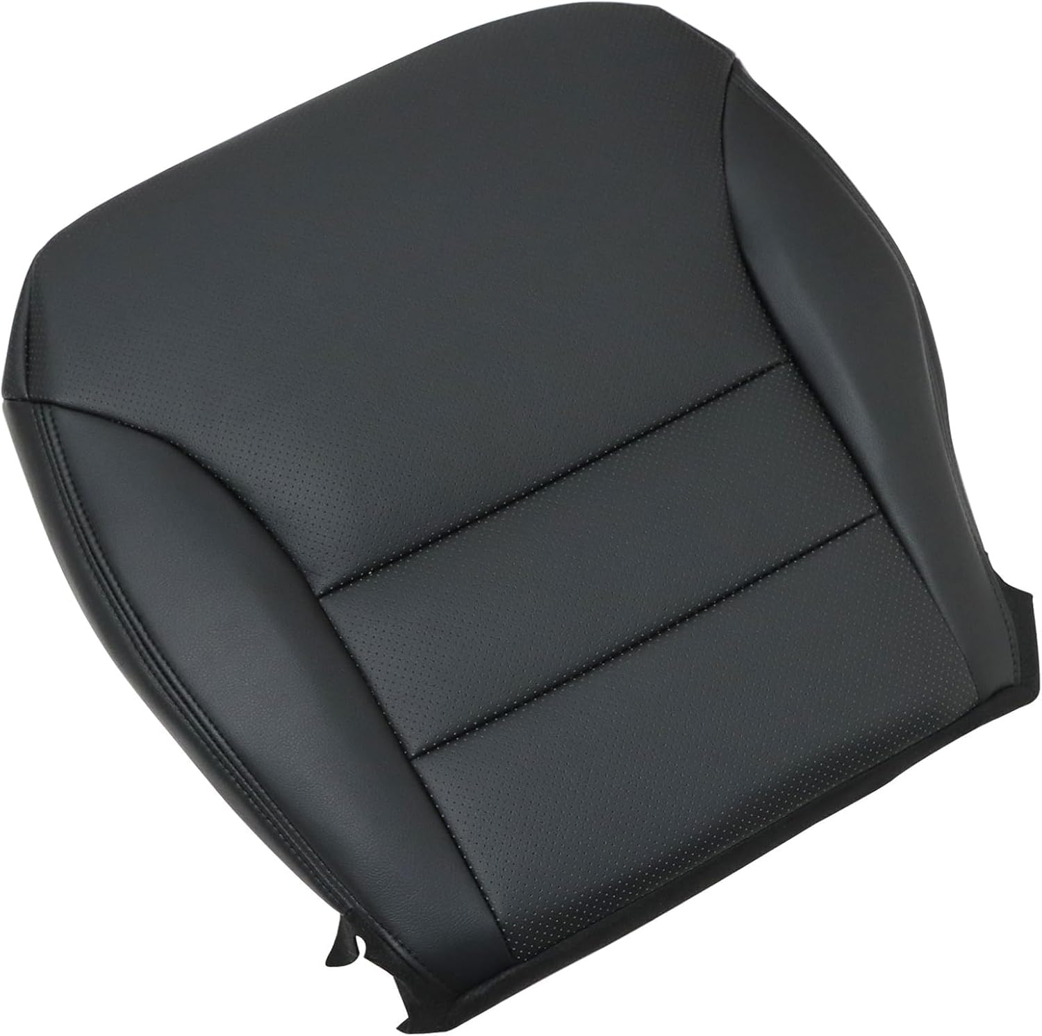 NLQR Front Driver Side Bottom Replacement Perforated Leather Seat Covers Black Compatible with Honda CRV 2005 2006 2007