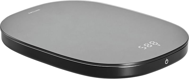 Enfinigy Digital Kitchen Food Scale, Max Weight 22lbs, Grams & Ounces, .1-gram Accuracy, Black