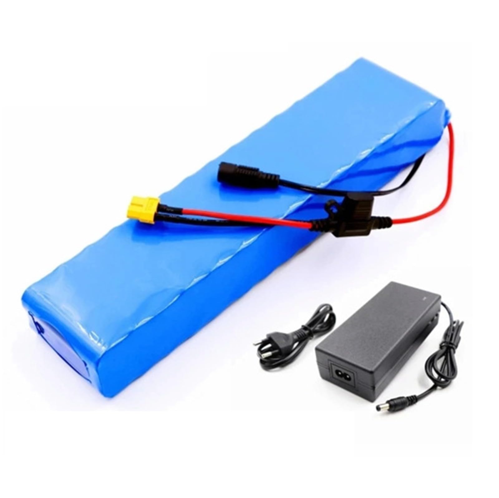 48V 20AH Batterie pour Scooter Électrique Et Vélo Électrique Batterie Lithium-ION Rechargeable Matériau PVC Étanche Batterie Li-ION Longue Autonomie pour Trottinettes Pliables