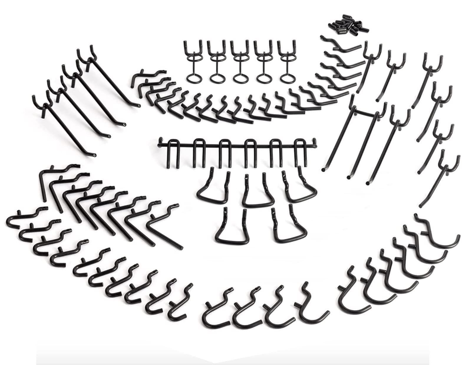 MADD TOOLS Extra Thick 1/4'' J Hooks For Pegboard 60 Pcs | 1/4'' pegboard attachments | Peg Board Accessories That Don't Fall Out Of The Board