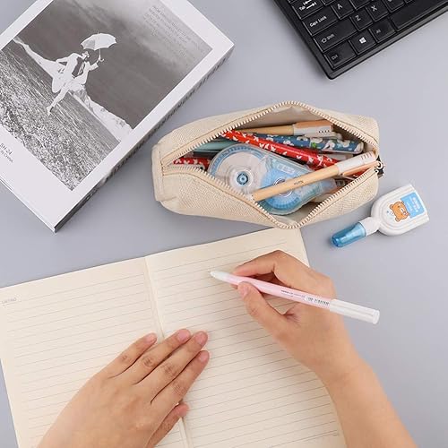 Miniatura 4 de iSuperb Estuche transparente para lápices, bolsa de maquillaje transparente, bolsa de lápices multifunción para viajes de negocios, oficina, adultos