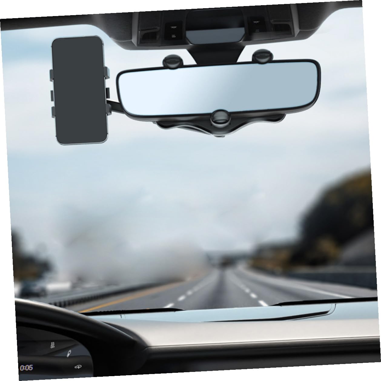 Mobestech Cellulare Facile Auto Colla e Abs Supporto Nero per Pu la Navigazione da Rimuovere Durante la Guida in Veicolo