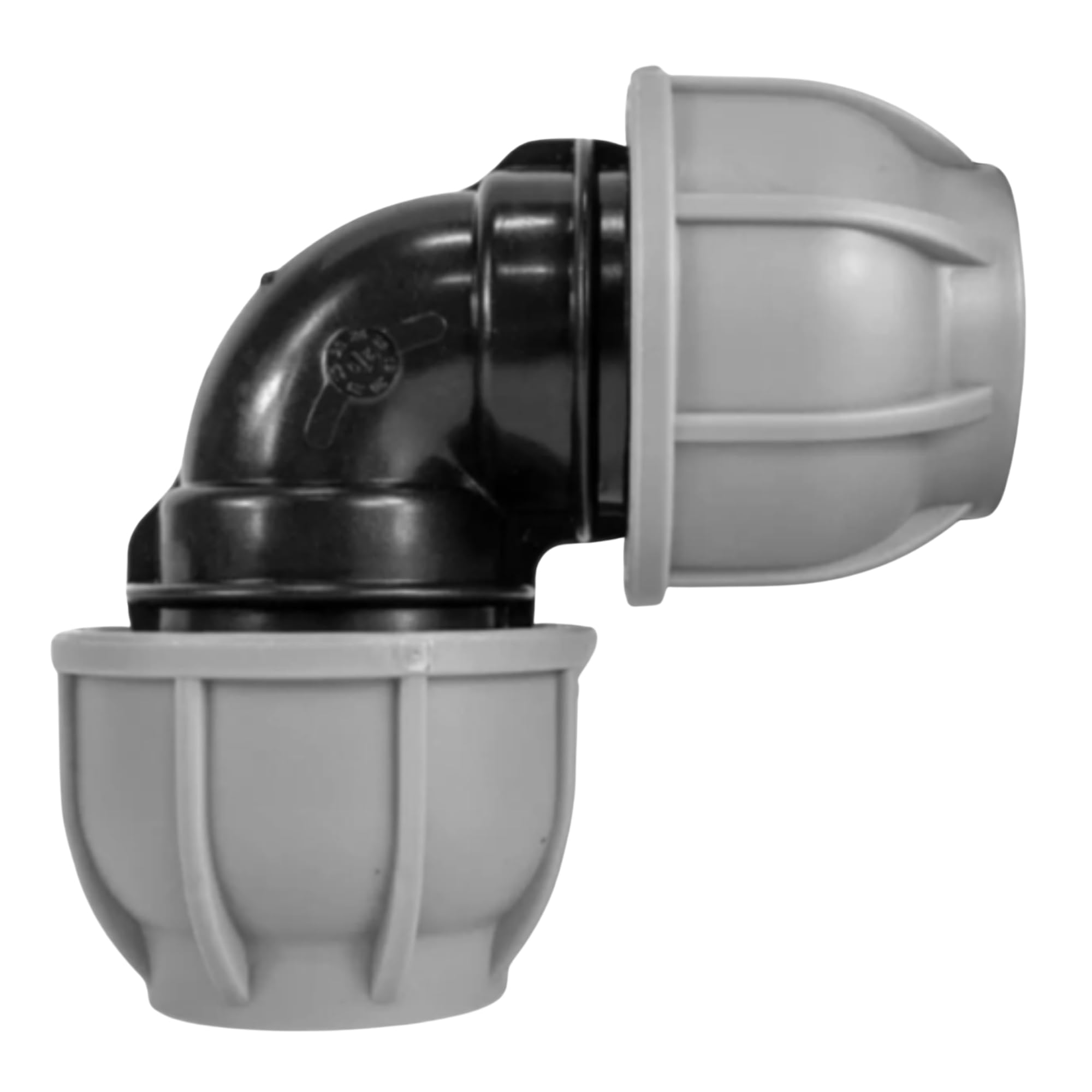 MYPURECORE MDPE Compression Fitting 20-50mm – Straight, Elbow, Tee, Stop End & Valve – BSP Threaded Water Pipe Connector – Leak-Proof Irrigation for Blue Pipe (Elbow 32mm x 32mm)