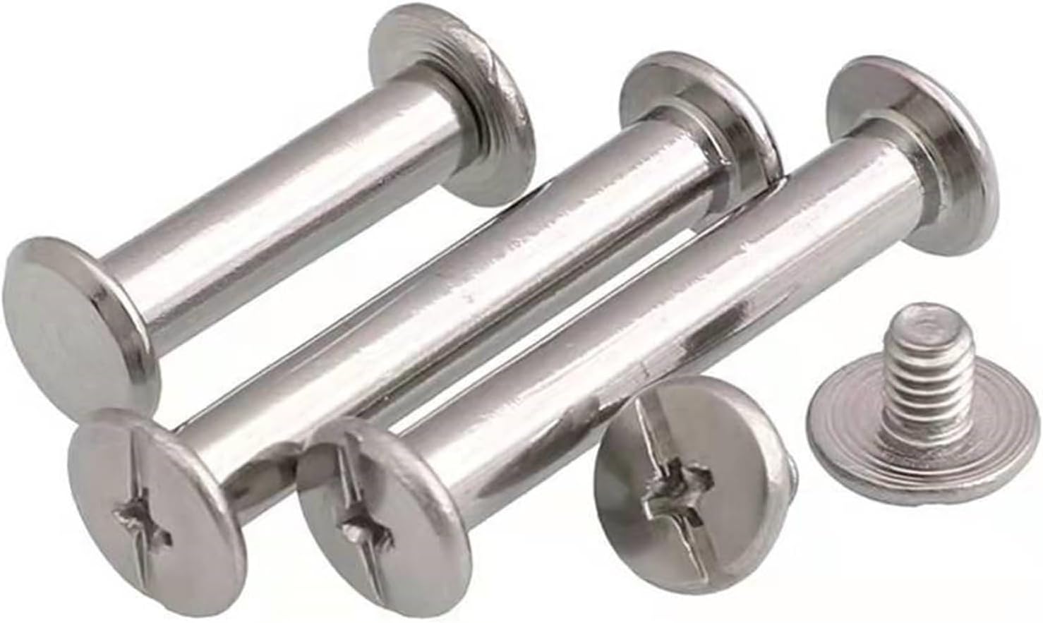 Cardboard Screws, Pack of 10 Stainless Steel M5x mm Leather and Album Binding Screws(6mm)
