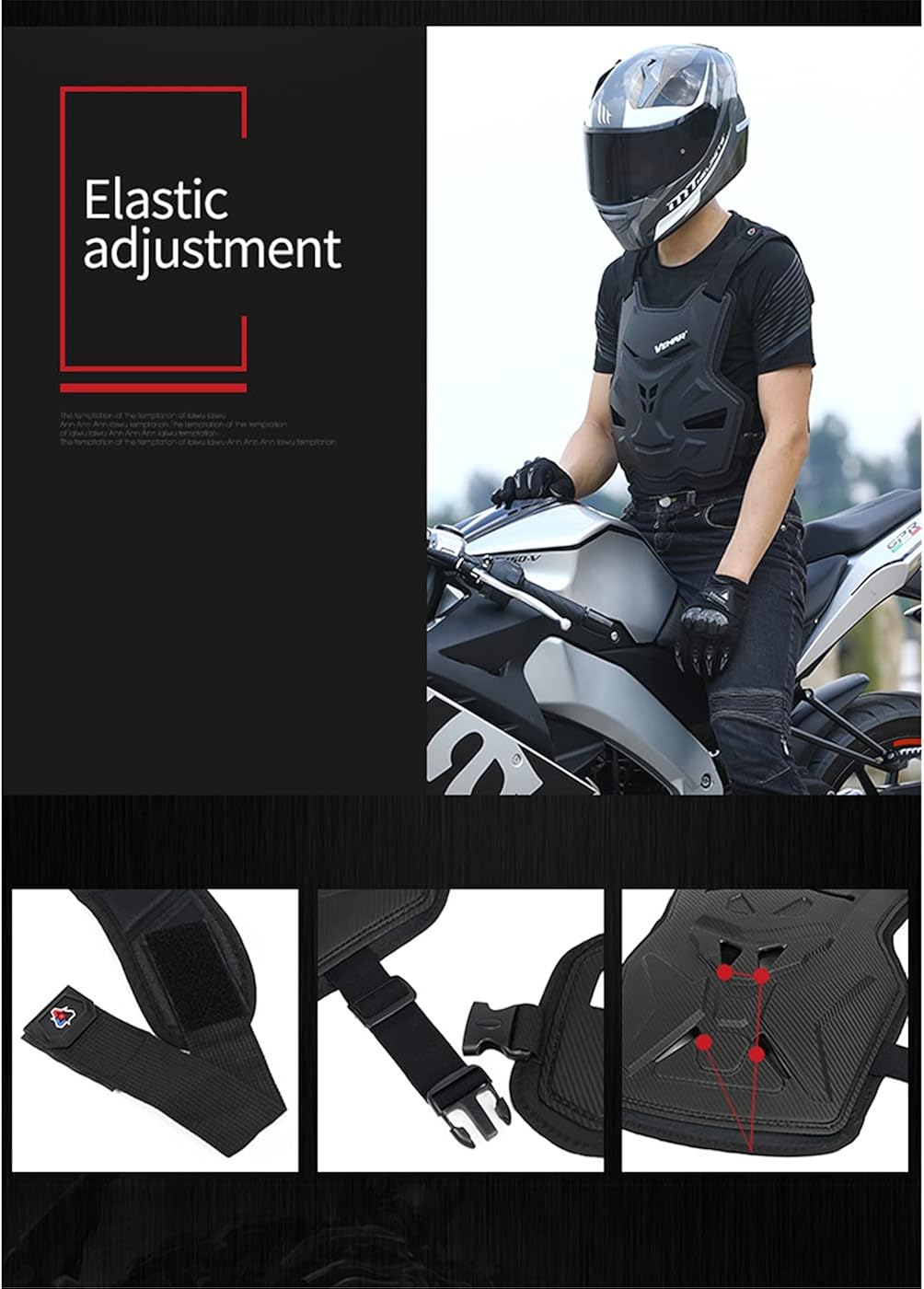 Motorcycle Armor Vest Motorcycle Protection Motorbike Chest Back Protector Armor Motocross Racing Vest Protective Gear (WHITE) : Clothing, Shoes & Jewelry