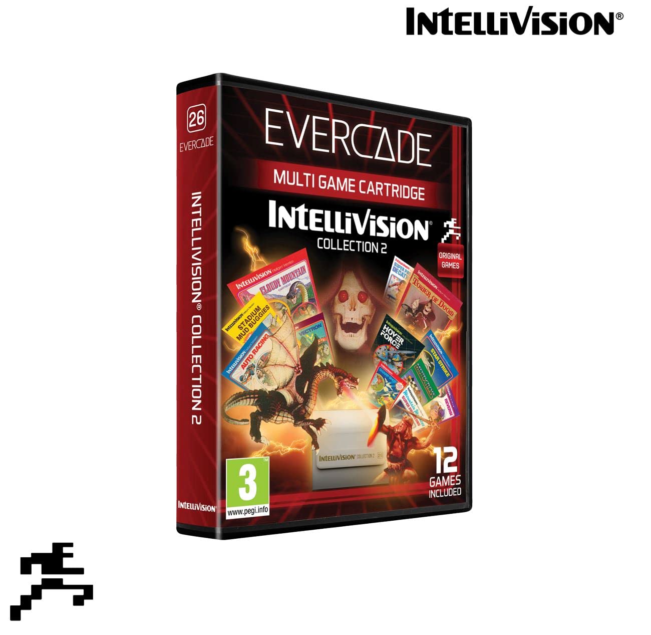 Koch Media Blaze Evercade Intellivision Cartridge 2: 12 Classic Games, Tower of Doom, Cloudy Mountain, Compatible with Evercade VS & Handheld, Ages 12+