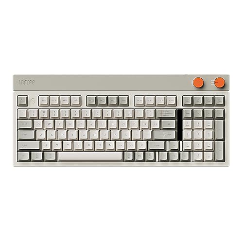LOFREE Block Wireless Mechanical Keyboard, 98 Keys Rechargeable Hot-swappable Keyboards with 3 Types Connection for Windows, Mac OS/Rero knobs for Volume Control, Mode Shift, eyeable Panels 2025