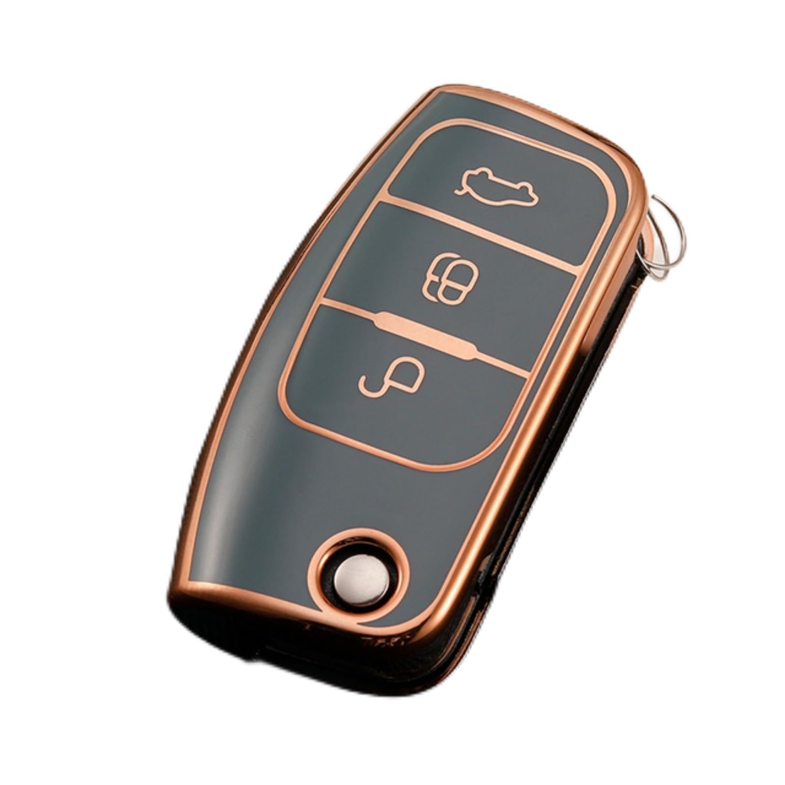 Carcasa de llavero para Ford Fiesta Focus 2 C-MAX protector de mando de coche 2