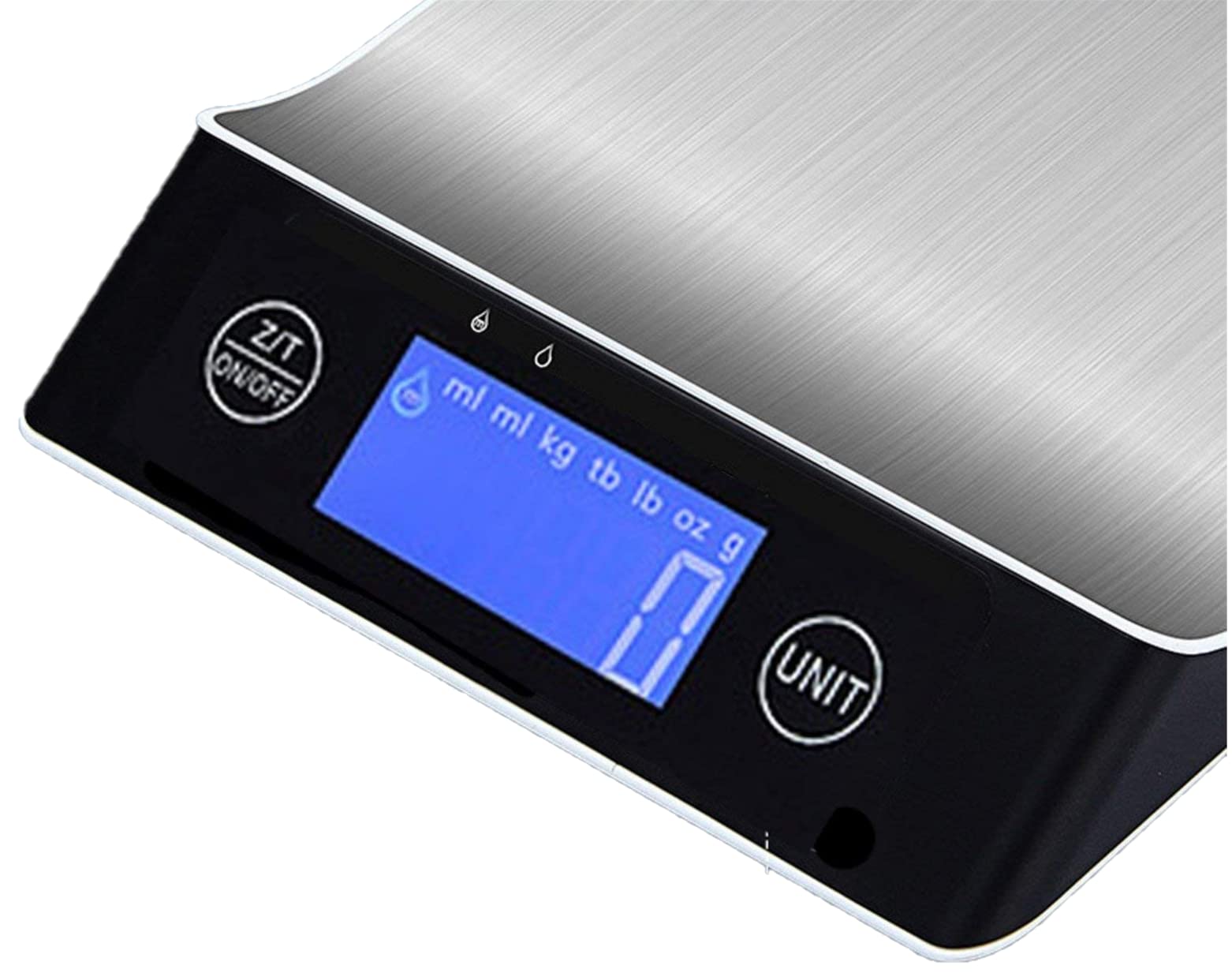 Kitchen Digital Multifunction Food Scale Silver Stainless Steel Kitchen Helper