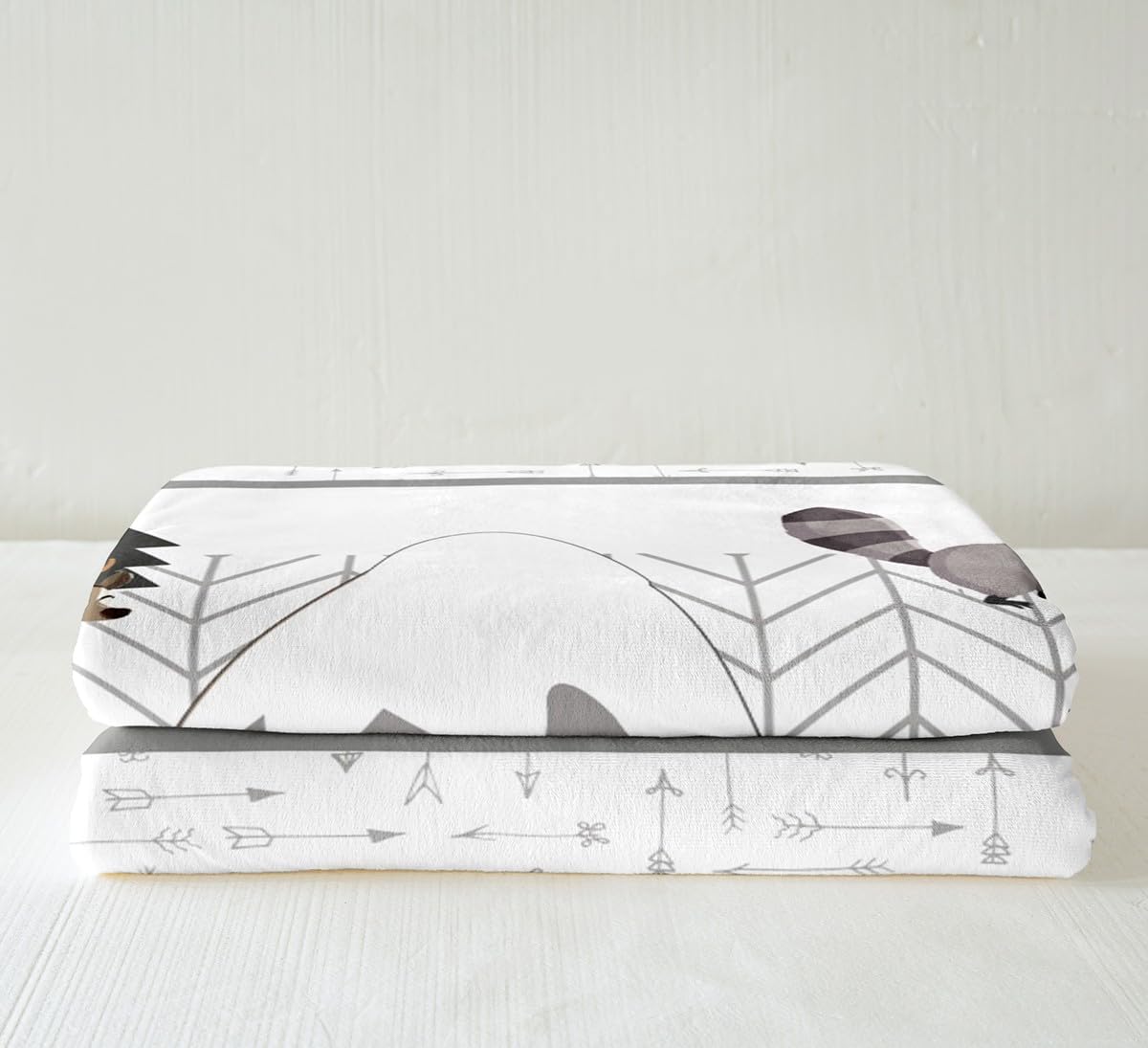 Cute Animals Throw Blanket Cartoon Fox Bear Fleece Blankets Mountains and Trees Bed Blanket for Couch or Bed Kids Cartoon Blanket Soft Warm Lightweight for Kids Adults Women Gift(40x50 Inches)