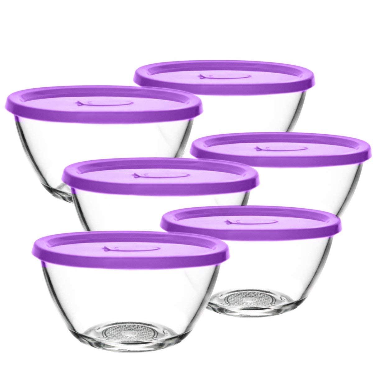Brezzycloud Salad Glass Bowl Set of 6 Mixing and Serving Glass Bowl with Lid B16FL - 435ml - Transparent Glass Also Known as Fruit Bowl, Breakfast Bowl, Salad Mixing Bowl (Set of 6, Lid Color Random) (B0C62FXDTY) Amazon Price History, Amazon Price Tracker