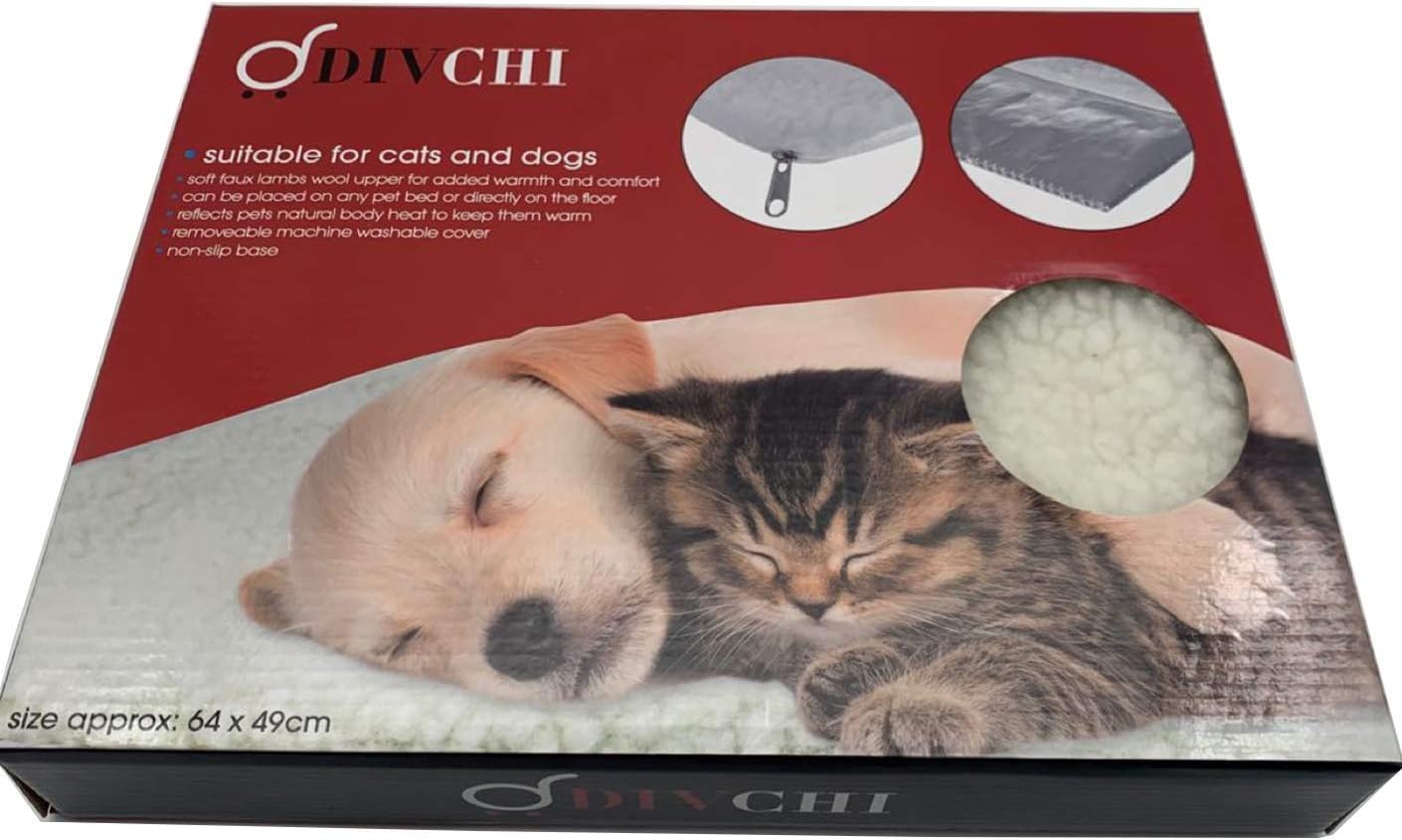 DIVCHI Pets Self Heating Pet Pads Pet Blanket/Self Heated Cat Dog Bed/Pet Thermal Mat Blanket