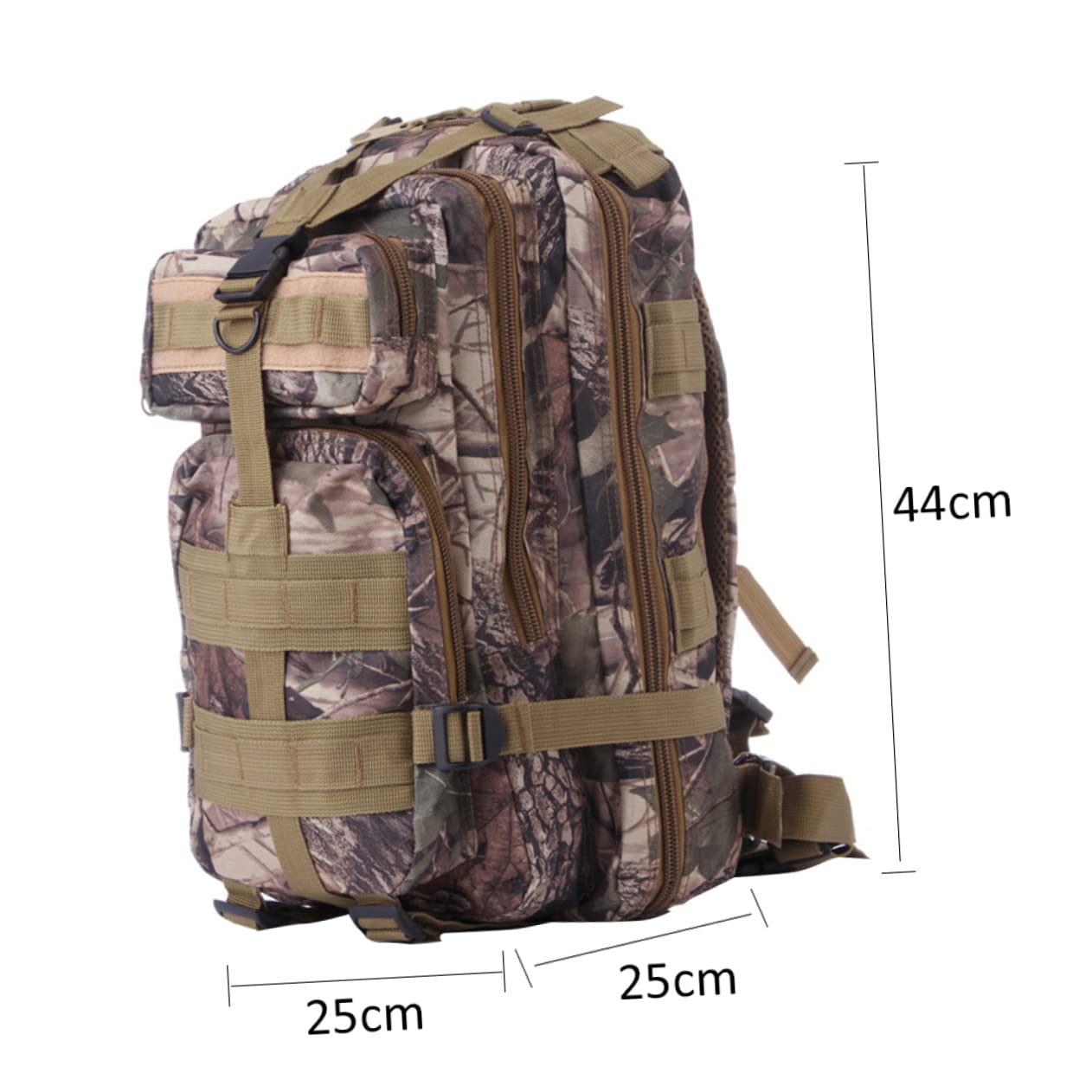 BESPORTBLE Zaino Mimetico Piccolo 20-35l Leggero Tasche Multiple Regolabile Per Trekking, Campeggio e Attività Outdoor Uomo