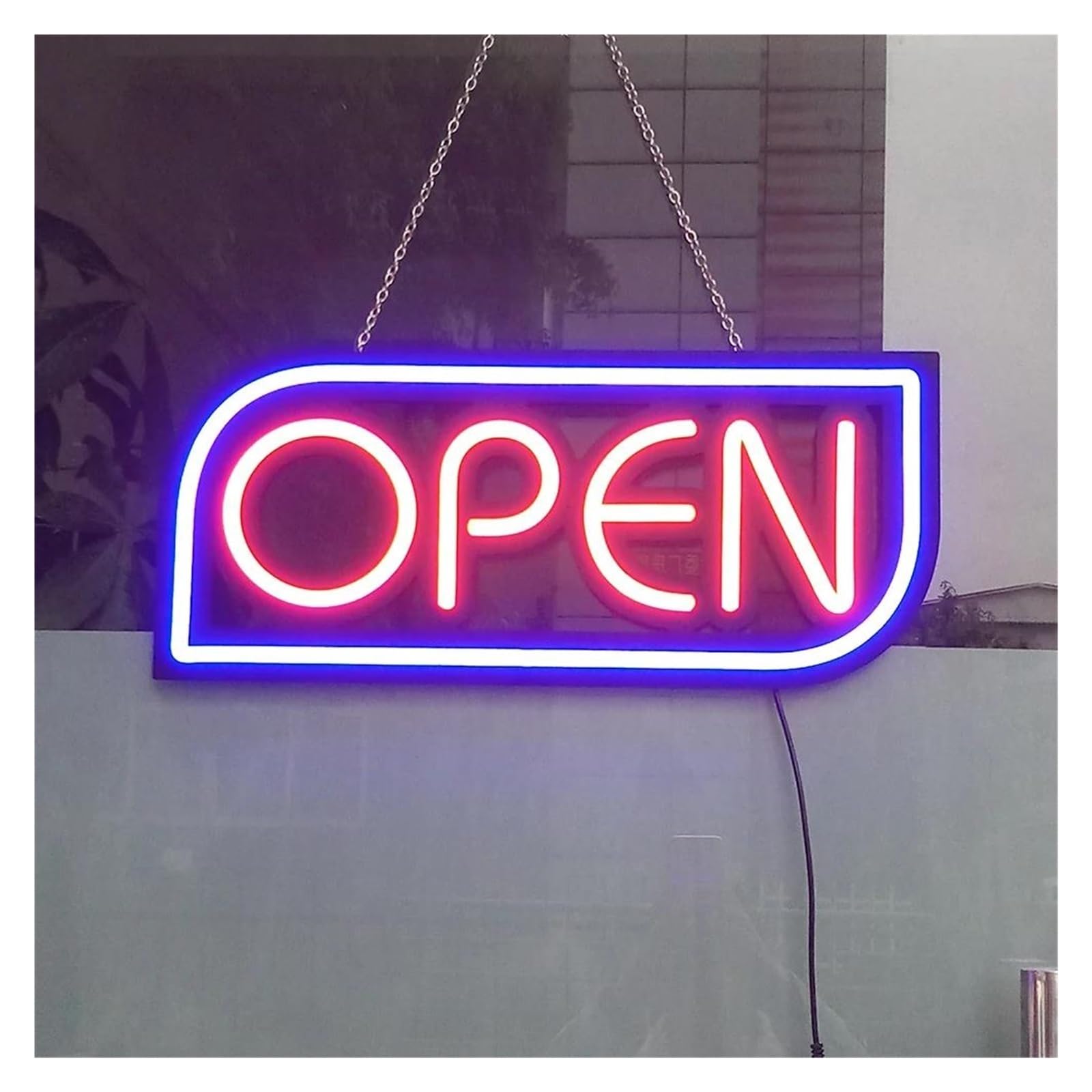Regalo creativo per insegne al neon APERTO per insegne luminose al per neon per lettere con luminosità regolabile alimentate tramite per per luci per adatte 23 cm x 53