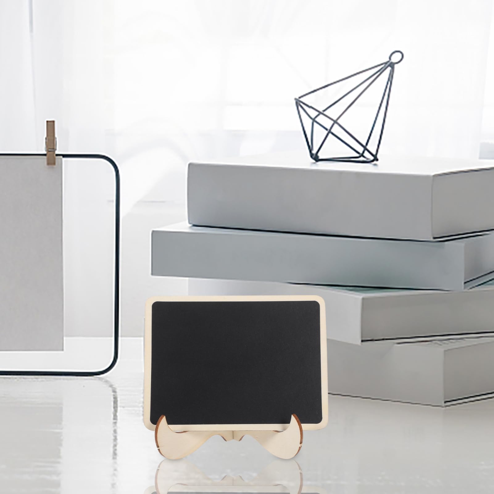 STOBOK 4sätze Mini-kreidetafel Mit Standfuß Tafeln Für -dekoration Tischbeschriftung Hochzeiten Und Veranstaltungen Wiederverwendbare Abwischbare Memotafeln