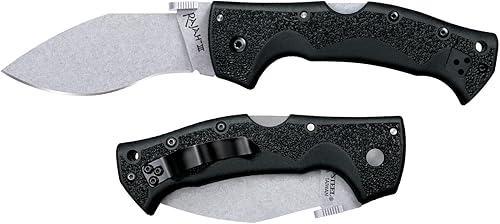 Miniatura 2 de COLD STEEL Serie Rajah - Cuchillo plegable táctico japonés con hoja AUS10A afilada como navaja, mango Griv-Ex, bloqueo Tri-Ad, clip ambidiestro para