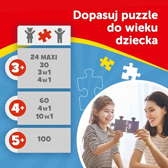 Trefl Puzzles - 4'ü 1 arada - Mickey Mouse iyi günler/Disney Standart Karakterleri