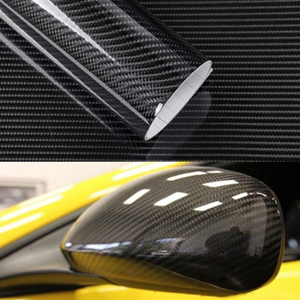 Buy RockRose Black 7D Super Gloss Carbon Fiber Vinyl Film Wrap Bubble