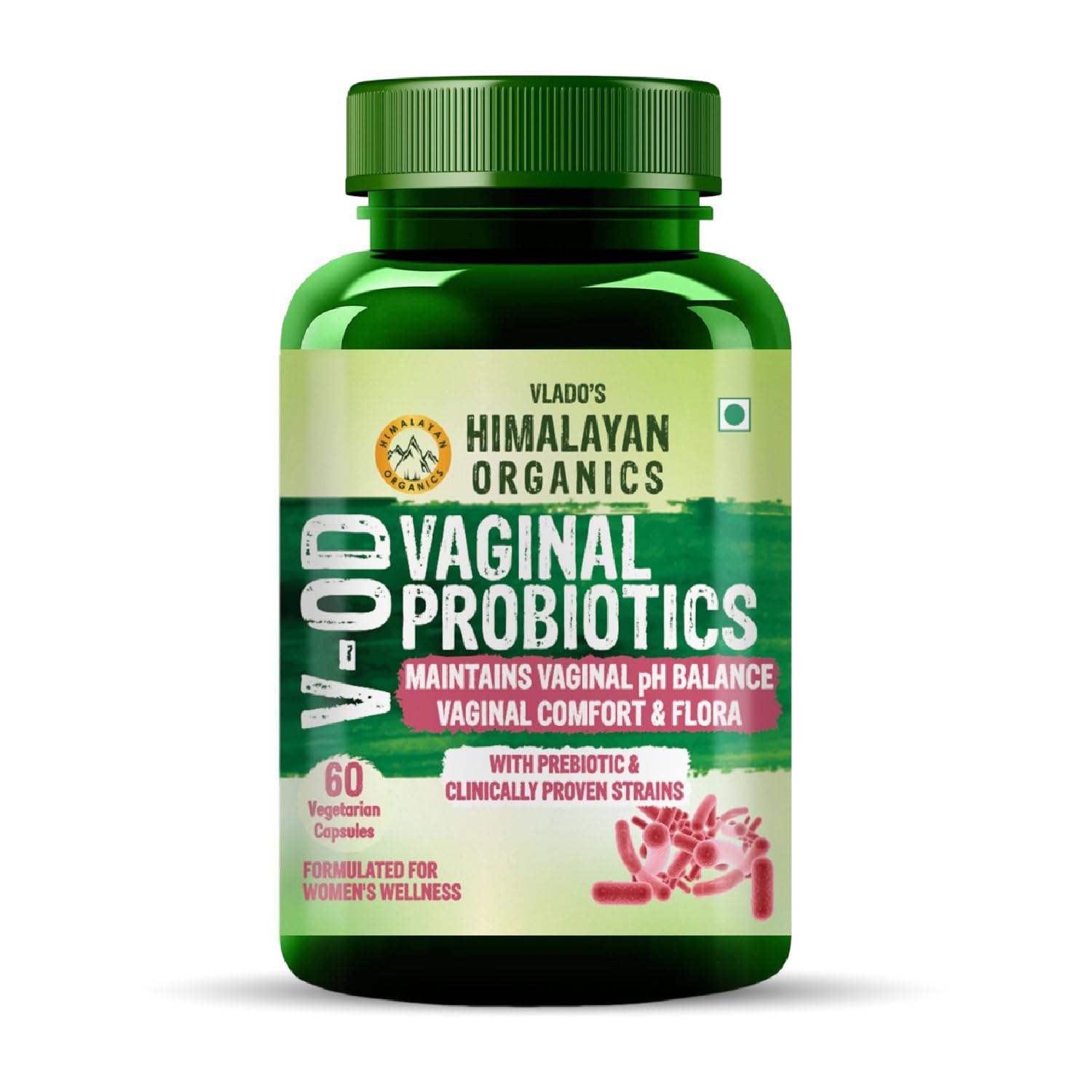 Vlado's Himalayan Organics Vaginal Probiotics for Women pH Balance with Prebiotics & Lactobacillus Probiotic Blend - Vaginal Health Supplement - I Clinically Proven Strains & 10 billion CFU I PromoteVaginal Odor & Vaginal Flora - 60 Veg Capsules-image-5