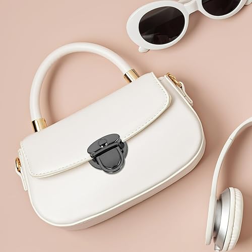 Miniatura 2 de VILLCASE 10 piezas de cierre de cierre de cierre de gancho para el pulgar, cierres de hebilla para monedero, hebilla de cartera, cierre de metal