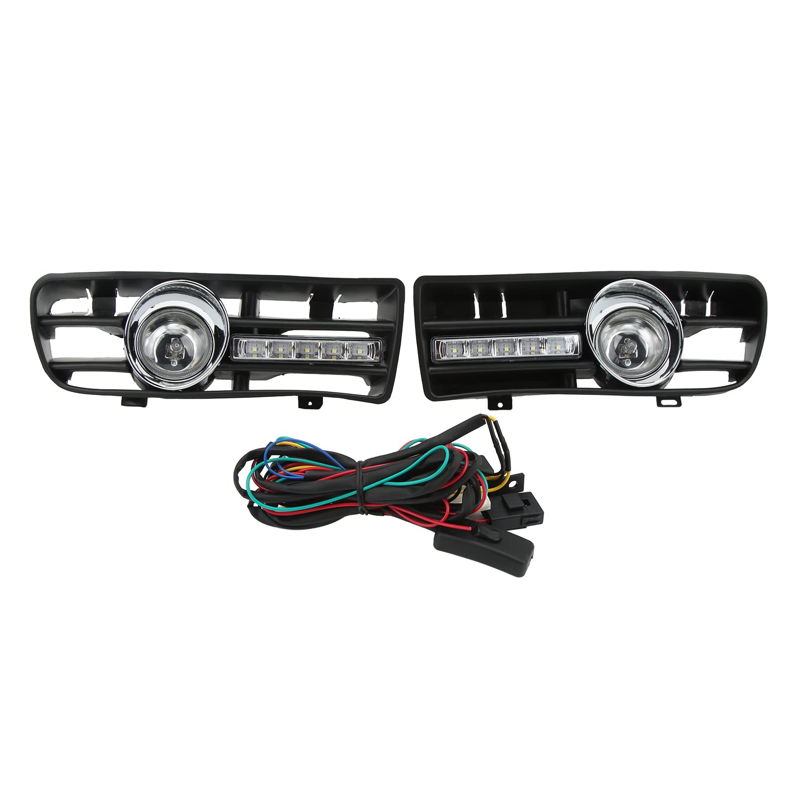 Coppia di Lampade DRL a LED per Fendinebbia H3 per TDI MK4 1997-2006