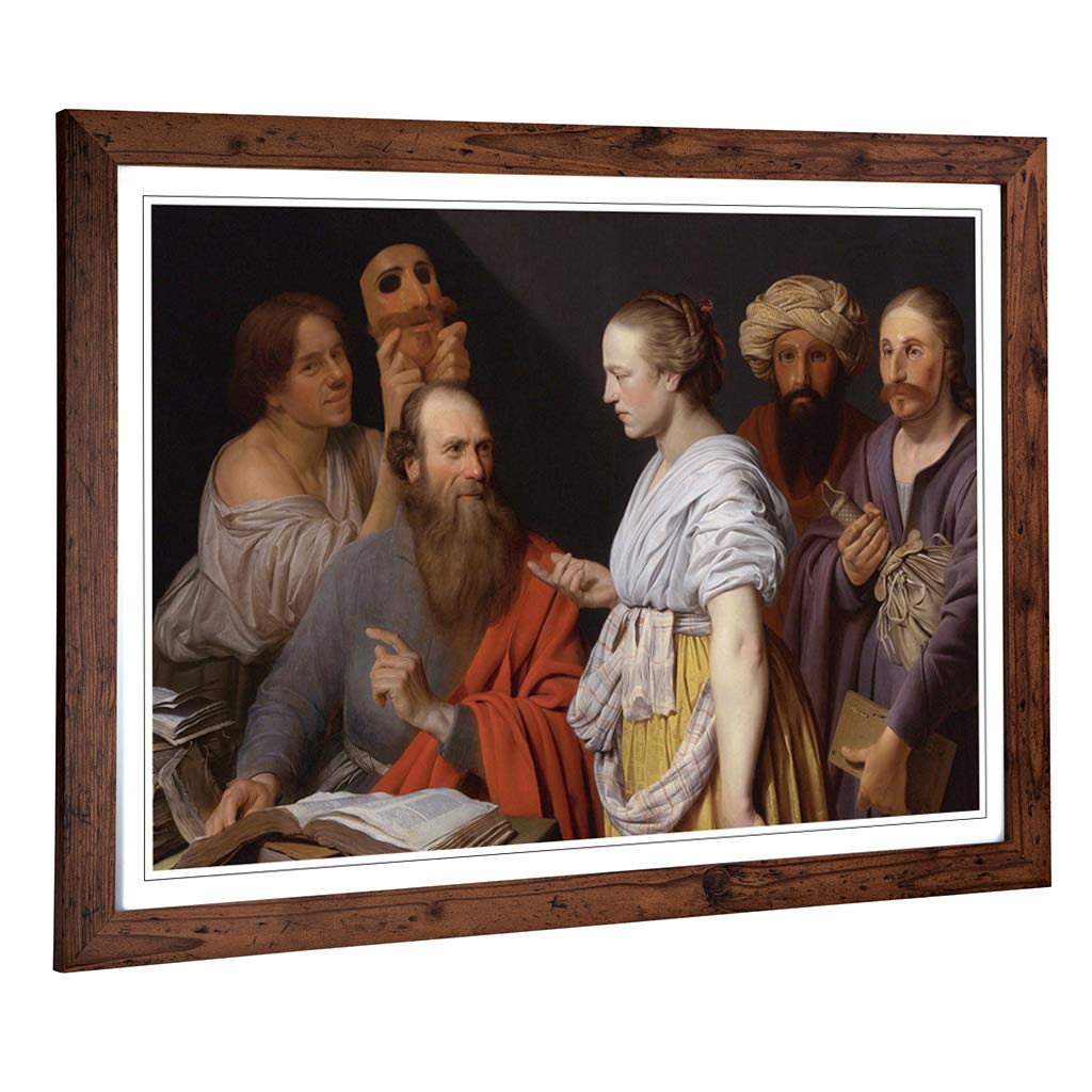 Big Box Art Framed Print of Willem Van der Vliet an Allegory Design | Wall Art Picture | Home Decor for Kitchen, Living Room, Bedroom, Hallway, Walnut, A2 / 24.5x18 Inch / 62x45cm