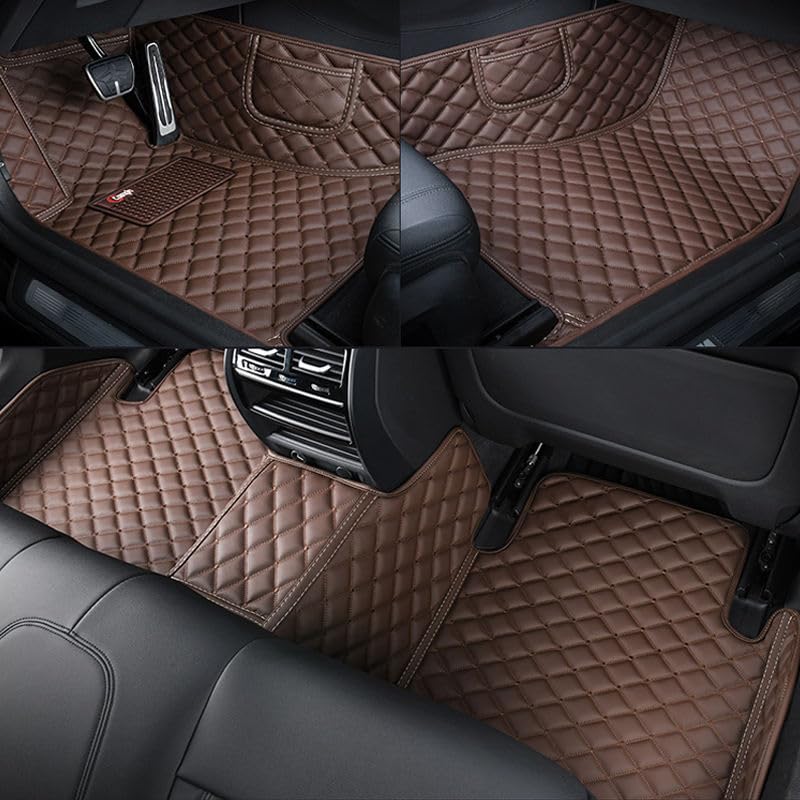 Image of Mr Mattie 7D Car Floor Mat Compatible with Skoda Octavia (2018-2022), Coffee