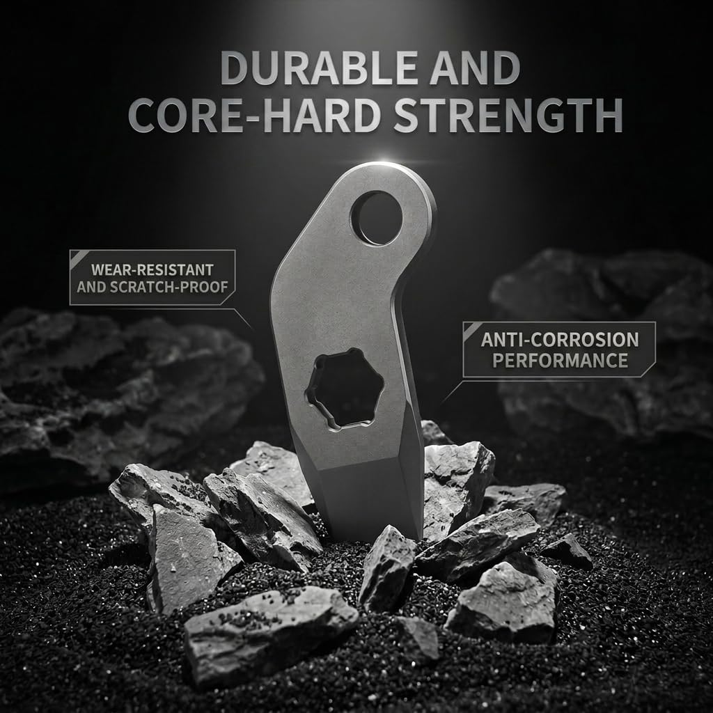 WARHERO Titanium EDC Pry Bar Multitool, Mini Keychain Prybar Tool with Bottle & Box Opener, 1.77” Small Pocket Crowbar Tool for Everyday Carry