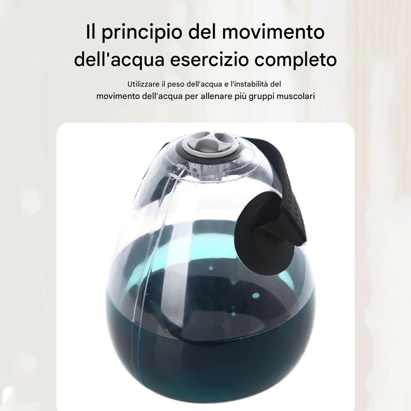 Nadmuchiwany zestaw hantli kettlebell, fitness, trening siłowy, pojemność około 10 kg, przenośny wszechstronny i zrównoważony sprzęt do ćwiczeń, siłownia, materiał podróżny, przezroczysty PVC