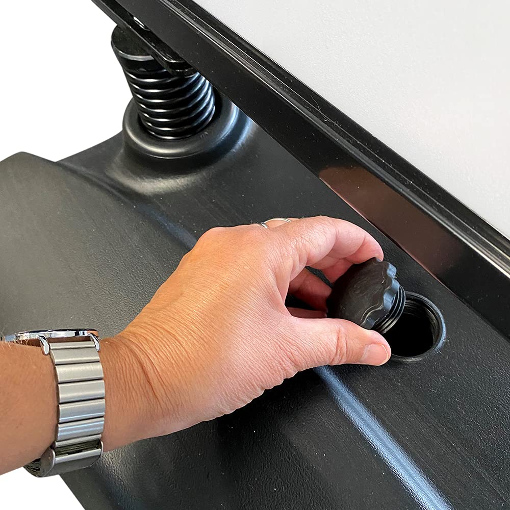 DisplayLager, Calidad danesa – Soporte para carteles negro Wind-Sign | para póster DIN A1 594 x 841 mm. Tope resistente a la intemperie para clientes, peso para altas velocidades de viento y ruedas