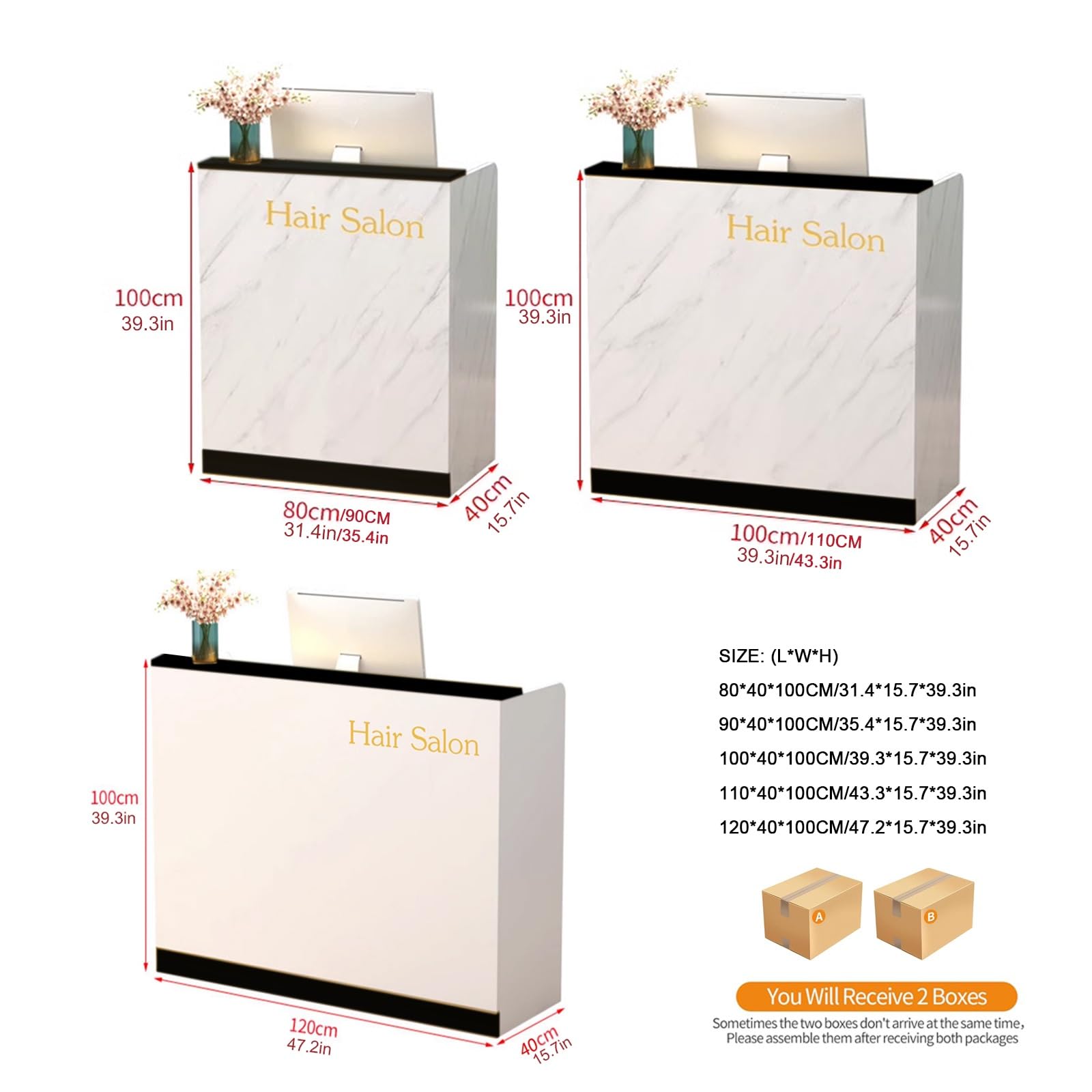 Elegante tavolo da reception moderno per salone e ufficio, design contemporaneo resistente e funzionale, lunghezza 100 x larghezza 40 cm, ideale per aziende