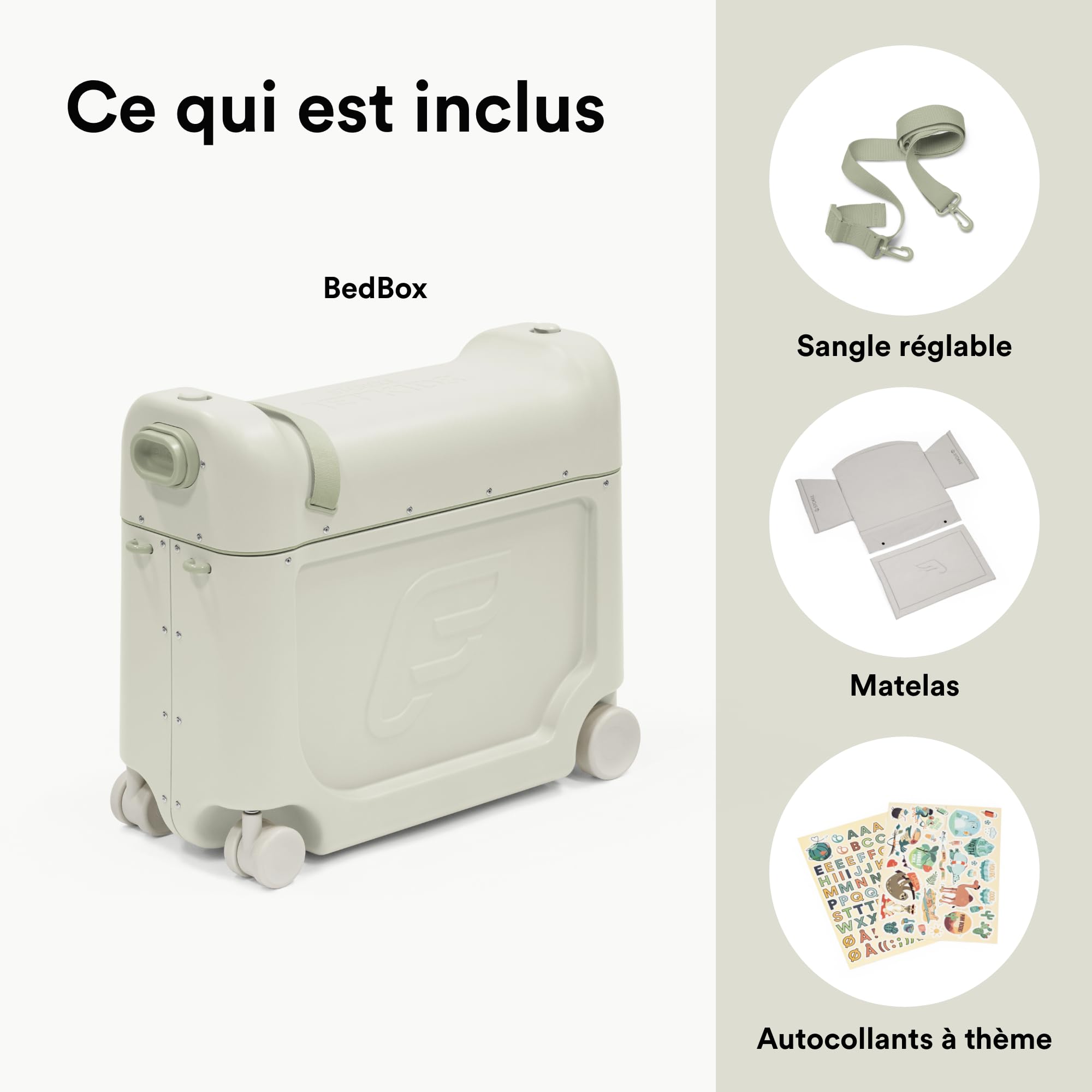 Valise Avion pour Enfant Bed Box 2.0 JetKids Sea Green - Stokke
