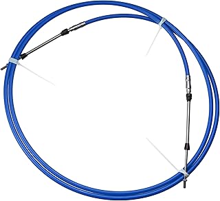 Motoforti 1 cable de caja de control remoto para cambio de acelerador, 118 pulgadas, color azul