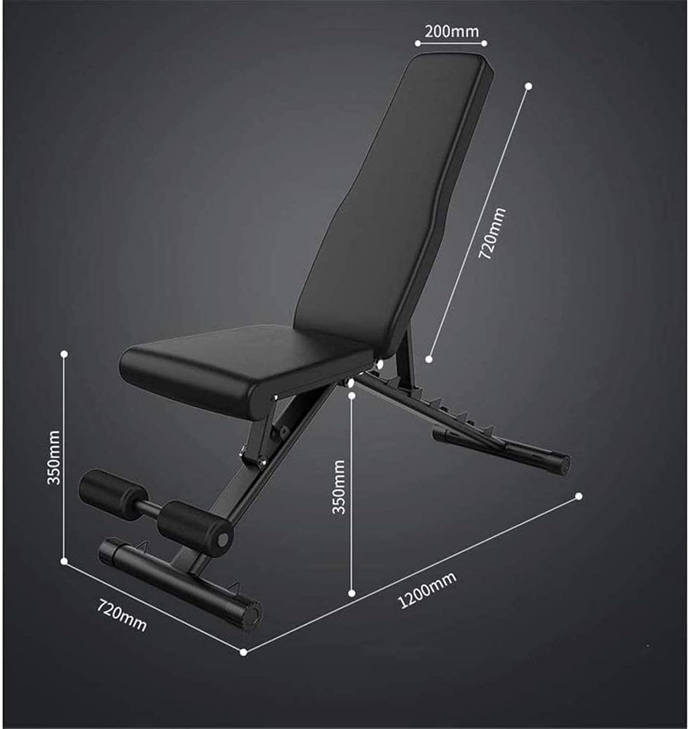 Weight Bench, Bench Press Weight Bar Bench Press Bench Strength Training Plates Folding Dumbbell Stool Multifunctional Sit Up Abdominal Bench for Full Body Workout