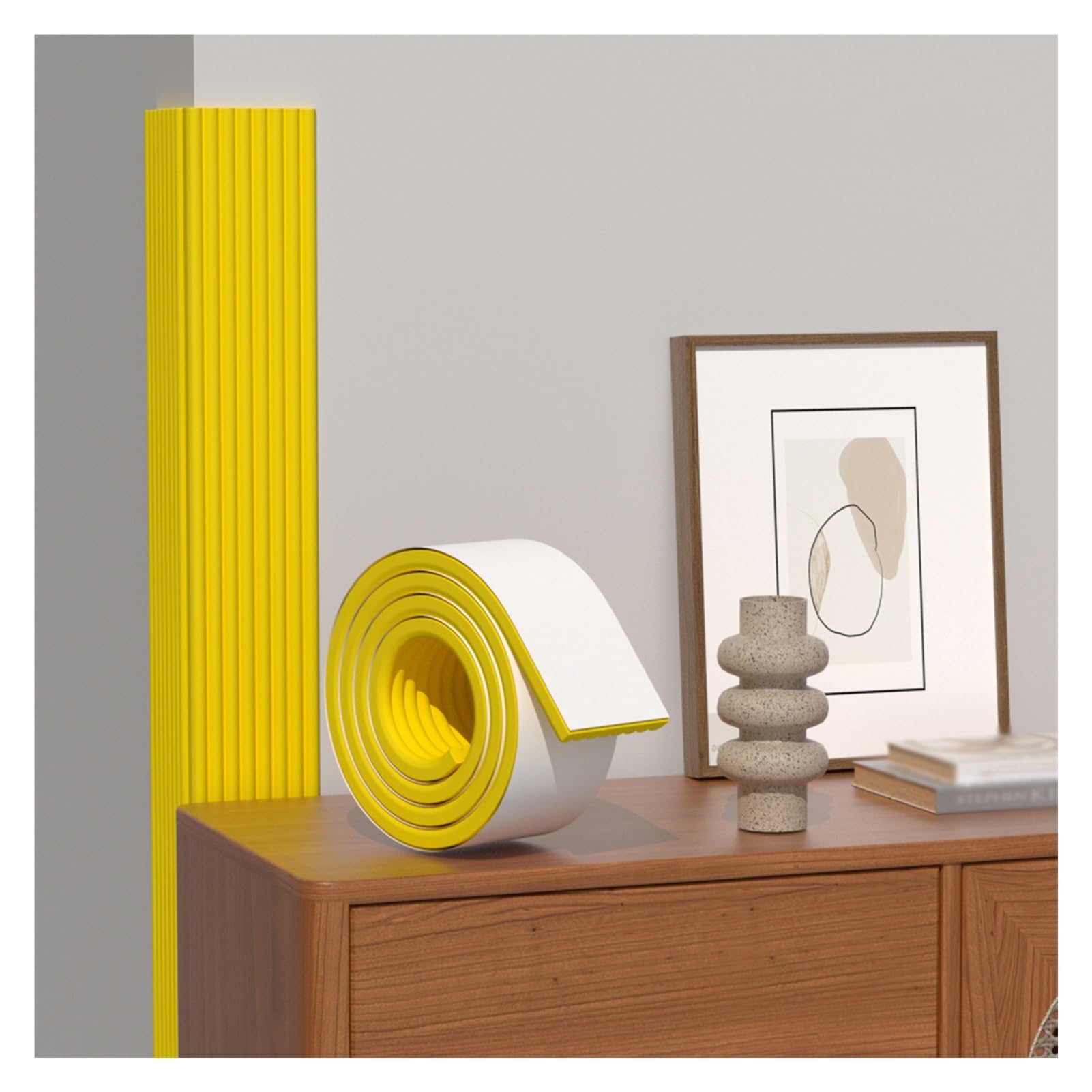 Rembourrage de bord de bureau en mousse jaune 5m pour sécuriser le salon