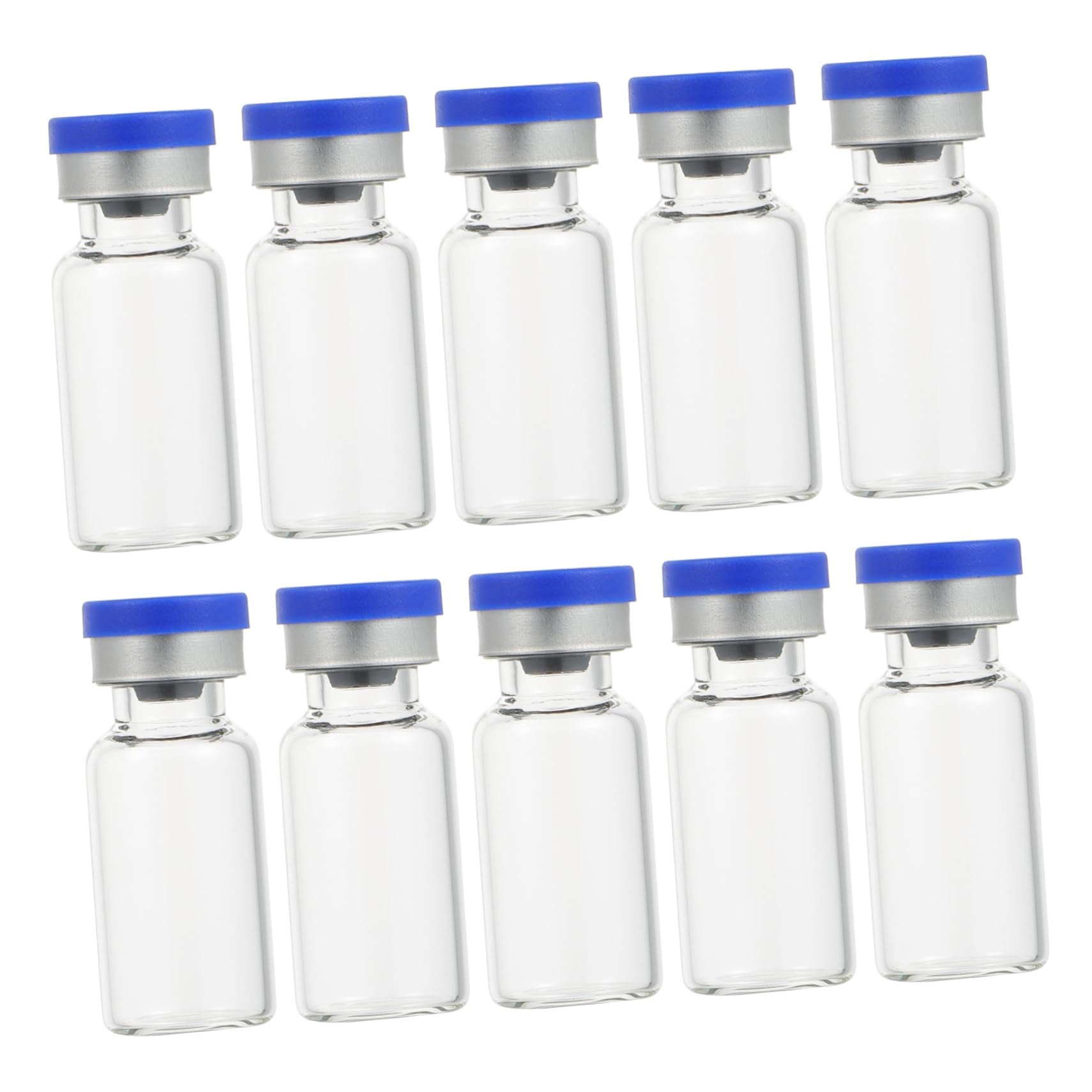 PLAFOPE 100piezas Botellas De Vidrio Frascos Cuentagotas Transparentes Con Tapa Almacenamiento De Muestras