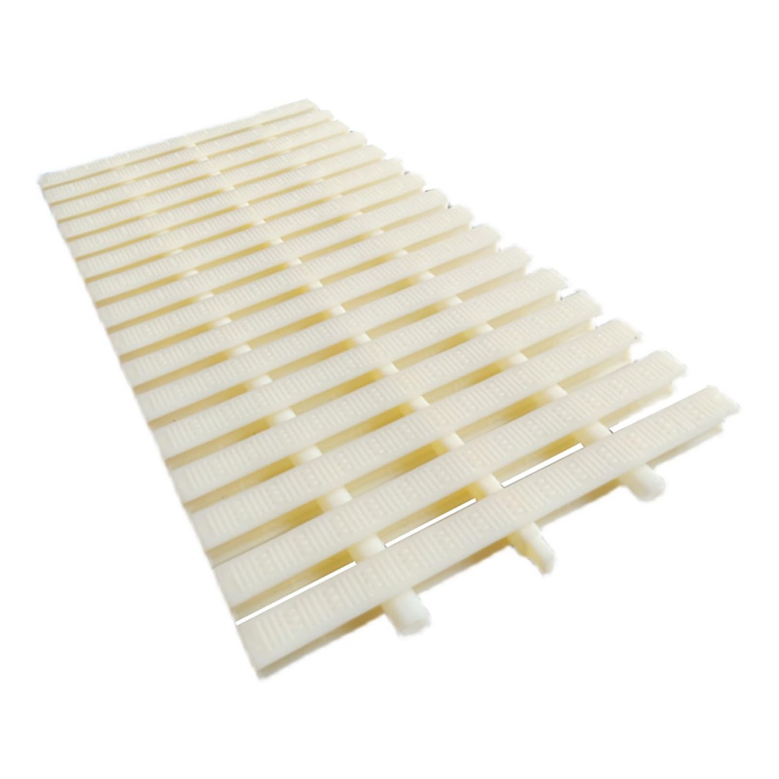 GJMSSMY Overflow Drain Grating for Pools & Showers, 10pcs White 18x100CM, Durable Sewer Grates for Above Ground Pools, Walkways & Balconies, Efficient Water Management