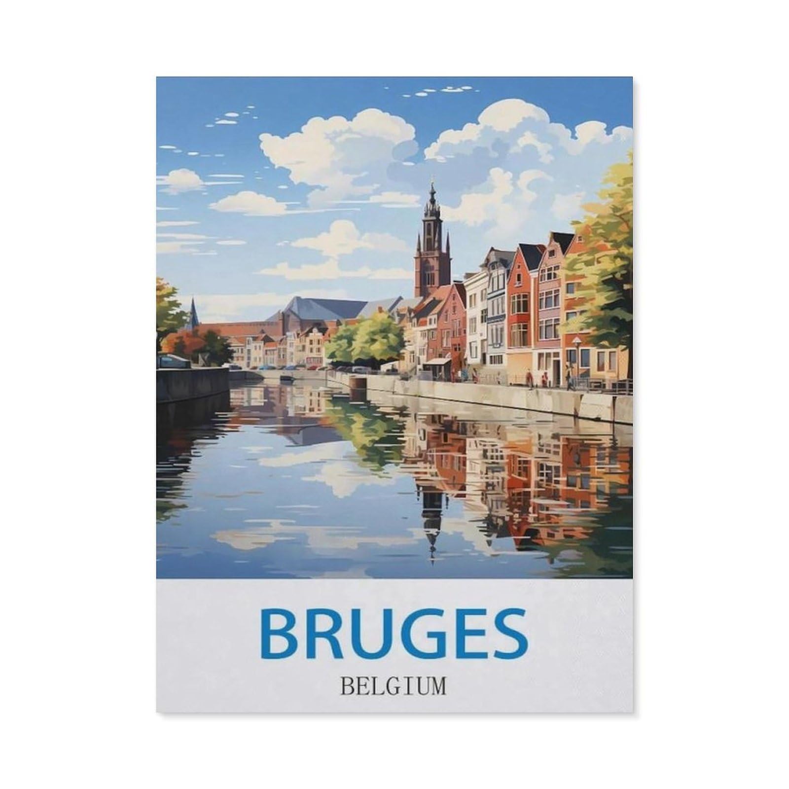 BEAYODKP DIY Diamond Art Kits，Bruges Belgium（40x50cm）