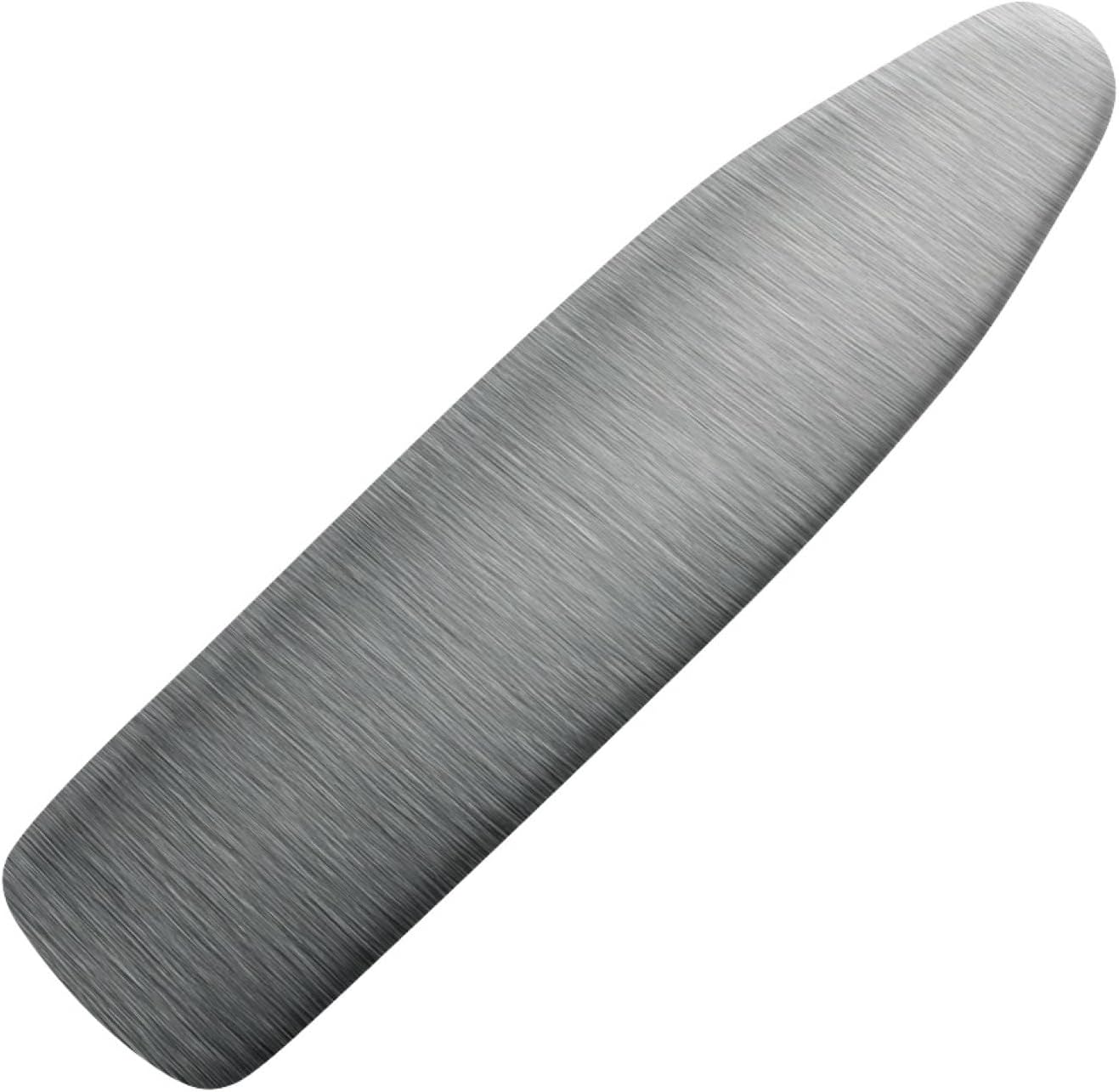 Large Ironing Board Cover and Pad 59x19 Texture Silver Gray Iron Table Cover with Padding,Extra Wide,Resist Scorching and Staining,Heatproof,Adjustable Fastener Durable Stain