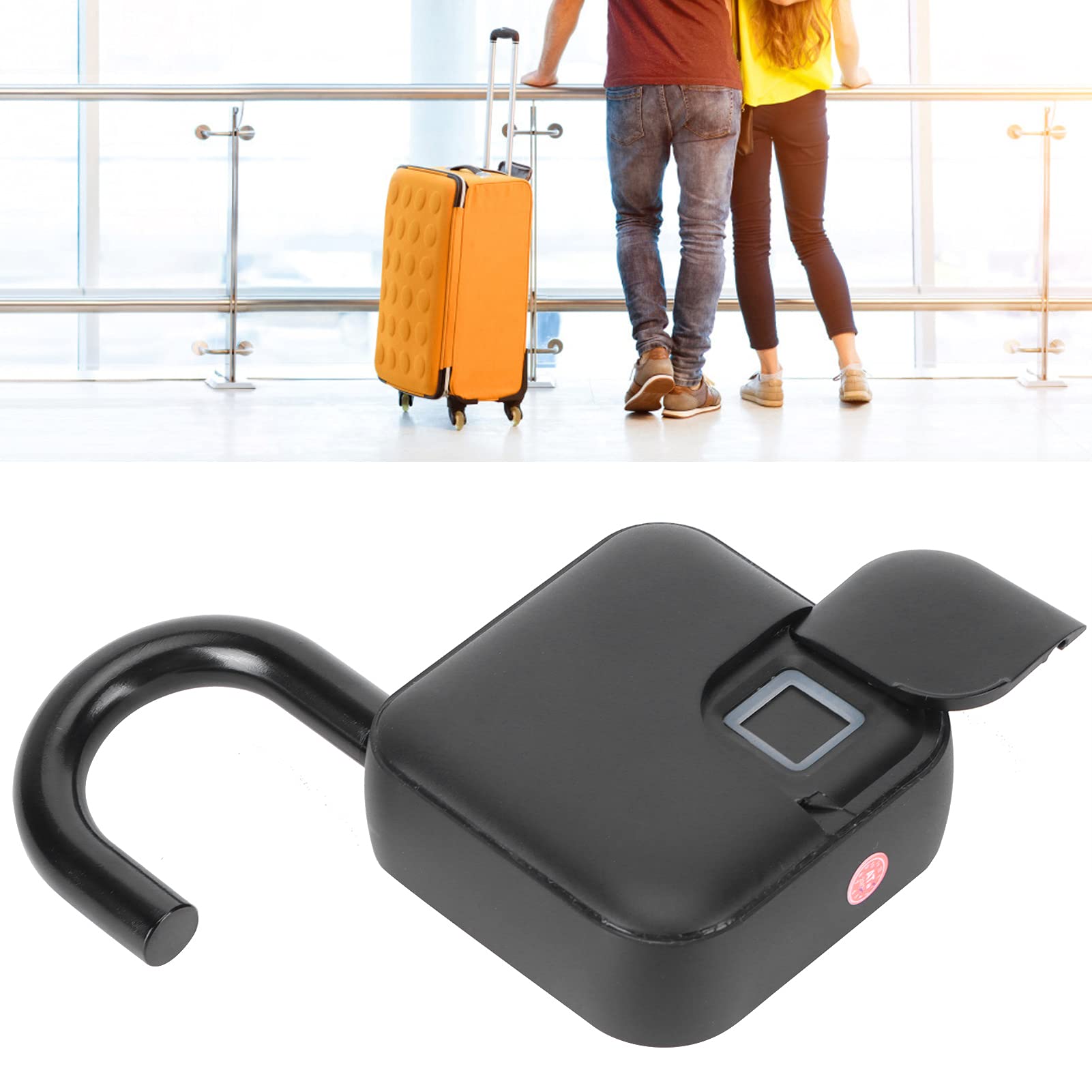 Cerradura de huellas dactilares Candado de seguridad sin llave Cerradura inteligente con reconocimiento biométrico de huellas dactilares para bicicleta Mochila Maleta Gabinete