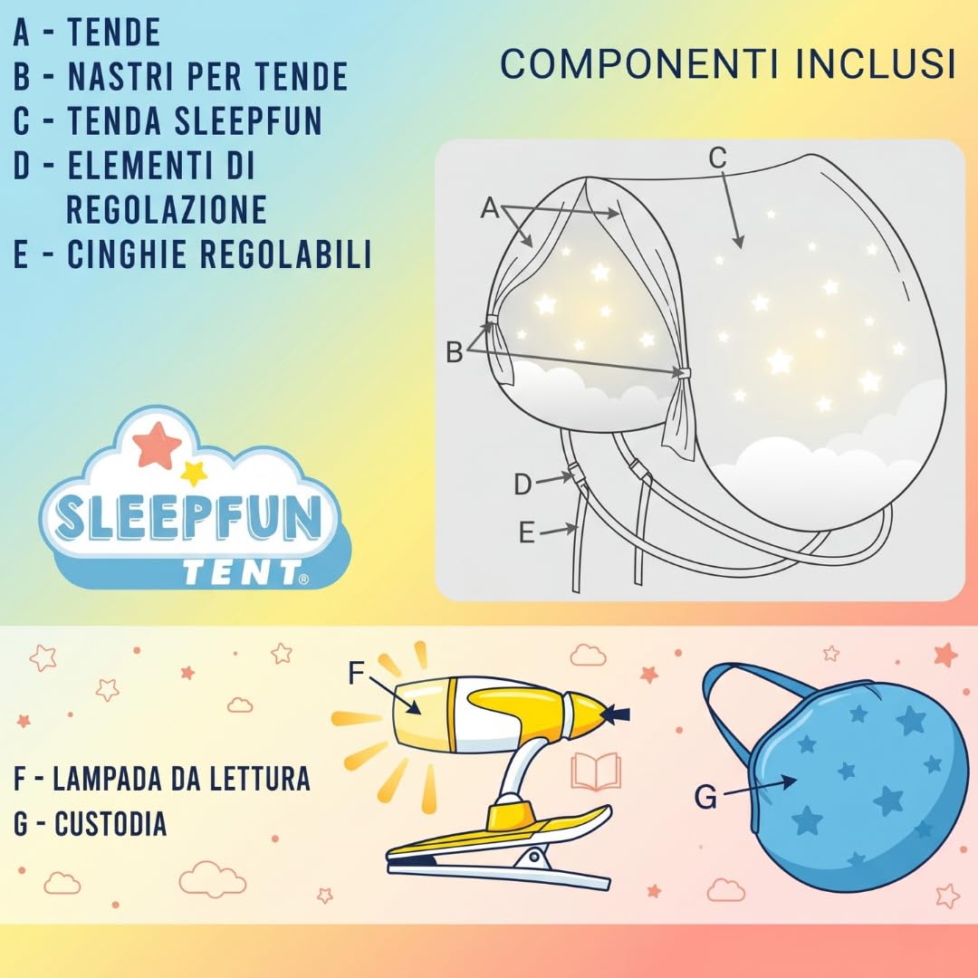 STARLYF Namiot do spania (zestaw 2 sztuk) zasłona do sypialni dla dzieci, magiczna kryjówka przeciw ciemności z lampką do czytania, łatwy montaż, idealna do pokoju dziecięcego (różowy + niebieski, 1