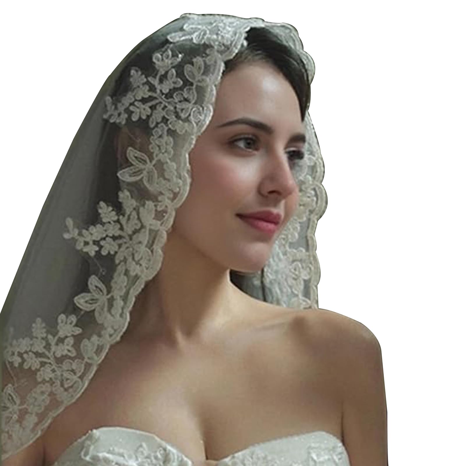 Bridal Veil Lace Flower Wedding Veil