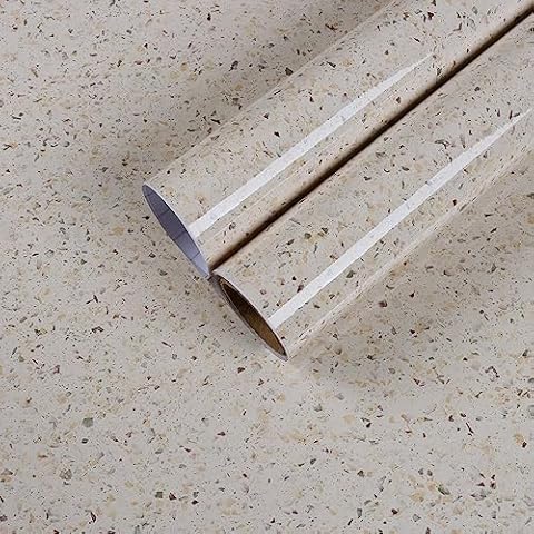 CHICHOME 118" X 30" Granite Contact Paper Terrazzo Contact Paper Peel and Stick Marble Contact Paper Self Adhesive Removable Waterproof Vinyl Granite Wallpaper for Bathroom Kitchen Countertop Cabinet Cover