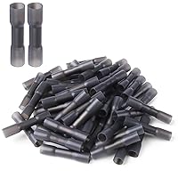 Vista 12 de Conectores de empalme termorretráctiles, 200 piezas 22-16 AWG rojos aislados impermeables, conectores de cable eléctrico automotriz grado marino