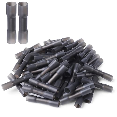 Miniatura 12 de Conectores de empalme termorretráctiles, 200 piezas 22-16 AWG rojos aislados impermeables, conectores de cable eléctrico automotriz grado marino