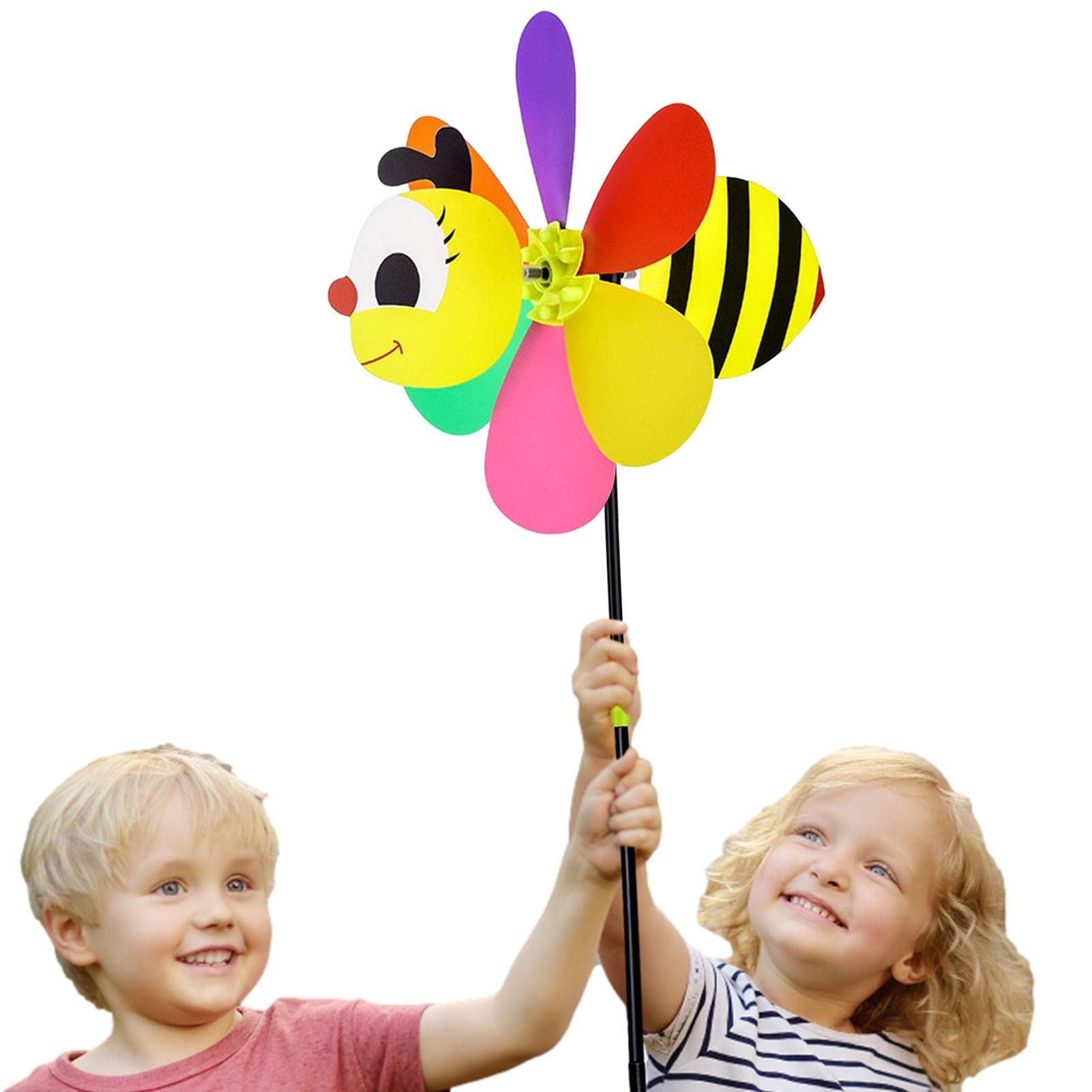 Tayste Honey Garden Spinner | Cute Animal Windmill Yard Wind Spinner With Metal Stake, Garden Park Farm Backyard Patio Windmill Cool Yard Spinners Art Decoration