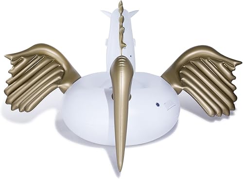 Miniatura 5 de Jasonwell Giant Inflatable Pool Float - Golden Swan Pegasus Pool Floatie Summer Beach Swimming Outdoor Pool Party Lounge Raft Decorations Toys for