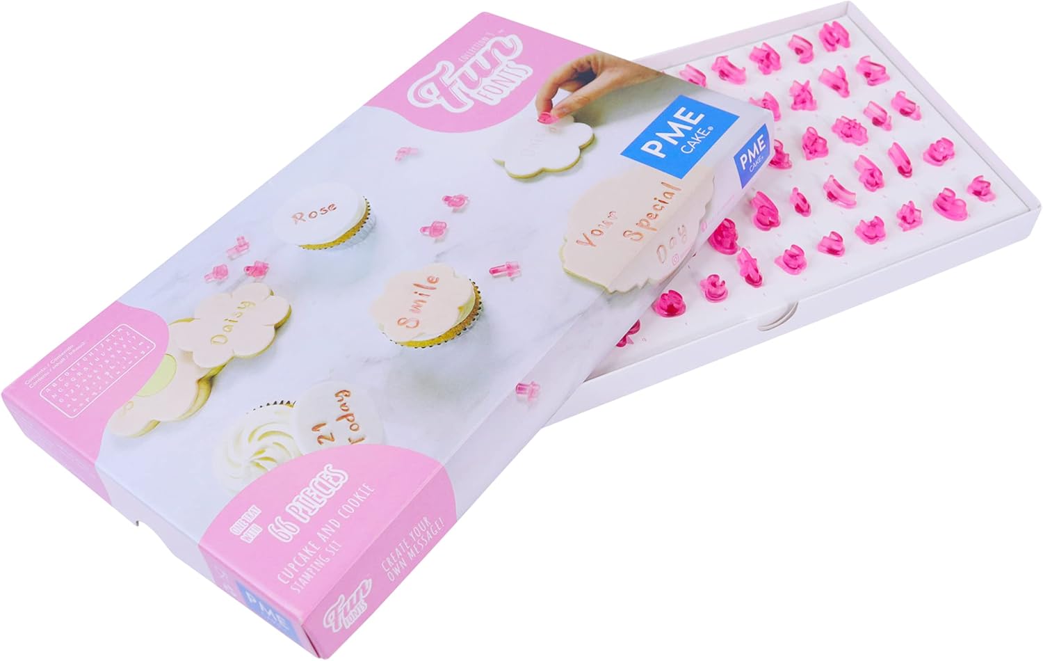 PME Fun Fonts Stamping Set, Cookie & Cupcake Collection 3